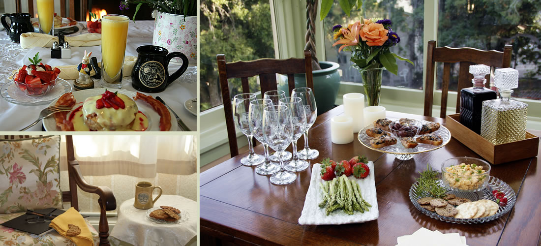 monterey bed and breakfast food and drink offered to guests