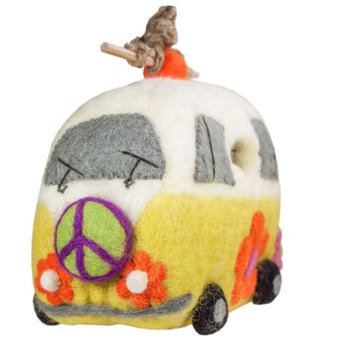 magic bus - felted bird houses - handcrafted gifts at jabberwock inn