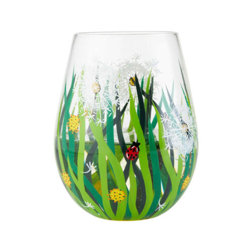 Dandelion Stemless Wine Glass by Lolita