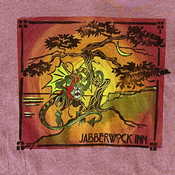 Jabberwock Logo V-neck Tshirt - mauve