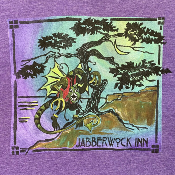 Jabberwock Logo V-neck - purple