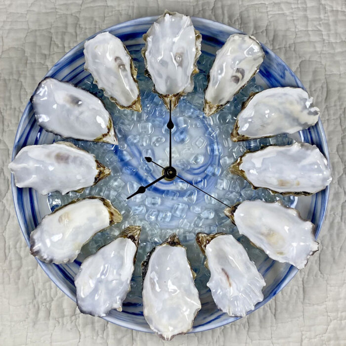 Dozen Oysters On The Half Shell Wall Clock