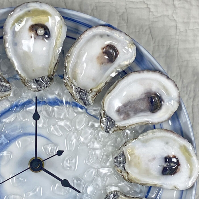 oyster shell wall clock