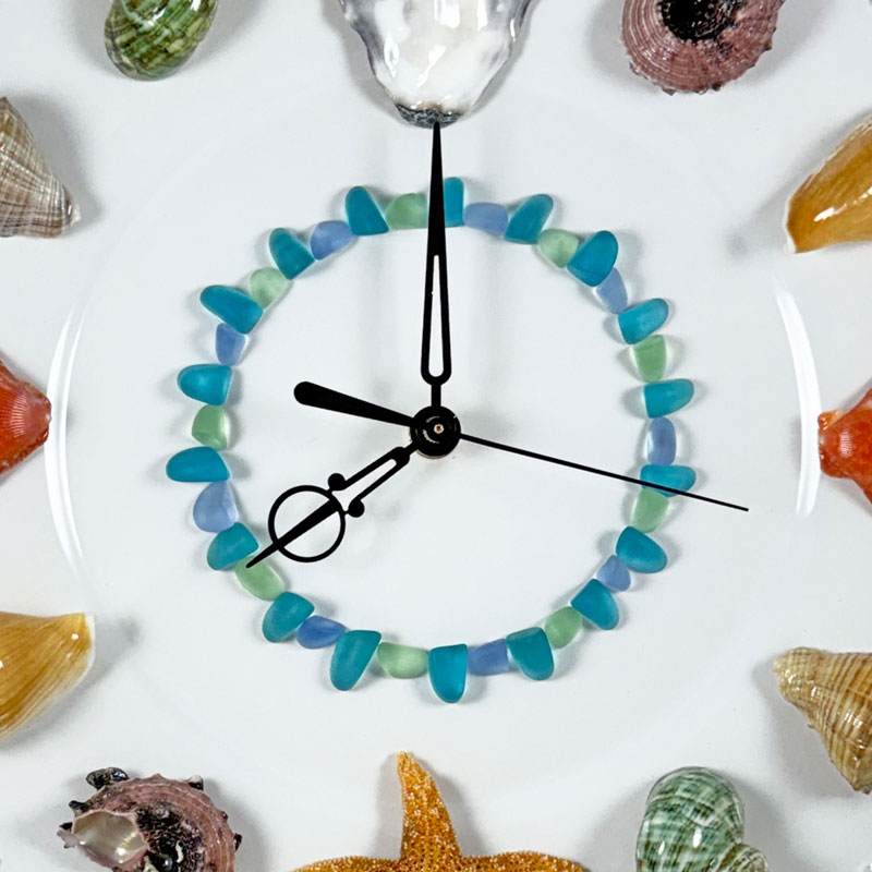 detail of sea glass mosaic