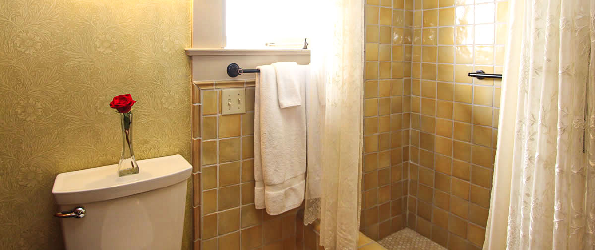 Tile shower and toilet